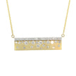 14K Two Tone Diamond Bar Necklace