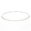 14K White Gold and Shared Prong Set Diamond Bangle Bracelet