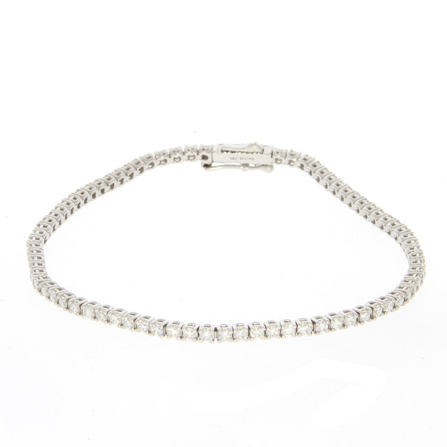 14K White Gold and Diamond Tennis Bracelet