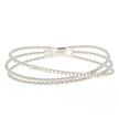 14K White Gold Overlapping Bypass Bracelet