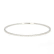 14K White Gold Prong Set Diamond Flexible Bangle Bracelet