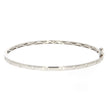 14K White Gold and Flush Set Diamond Bangle Bracelet