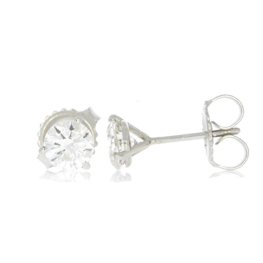 Platinum And Diamonds Martini Solitaire Diamond Earrings