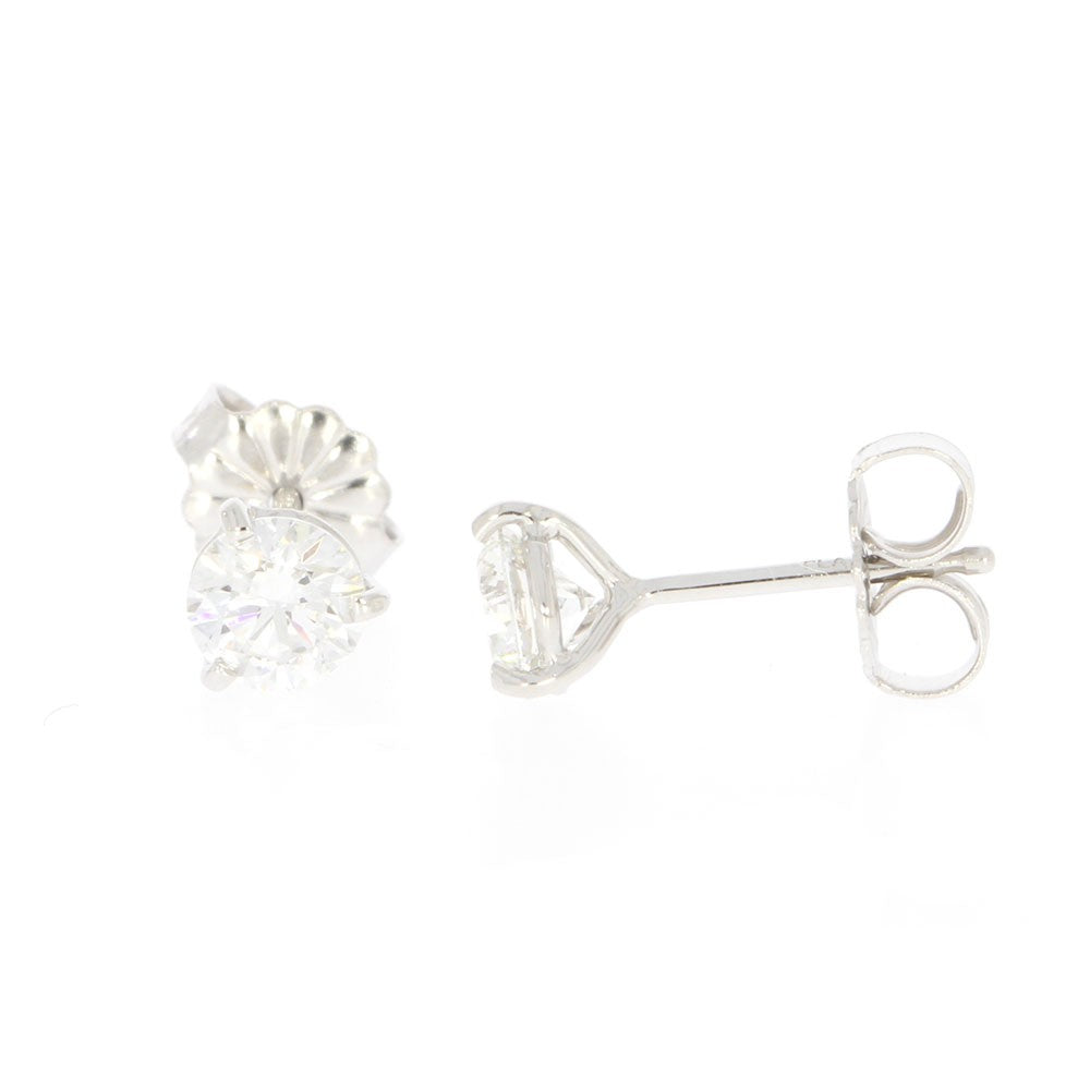 Platinum And Diamond Martini Solitaire Diamond Earrings