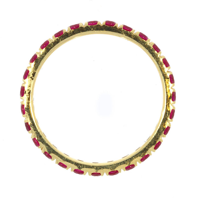 18K Yellow Gold and Ruby Eternity Band.