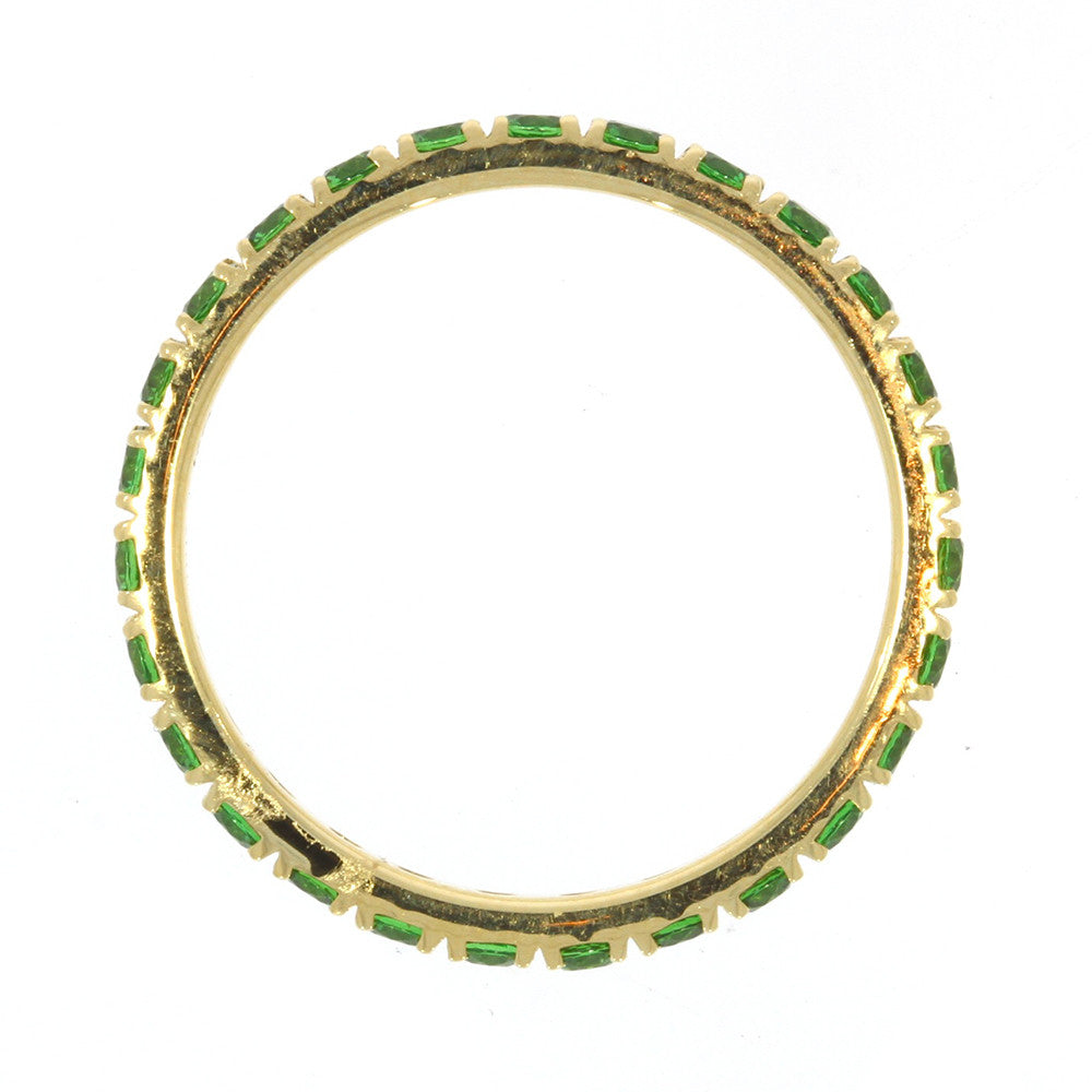 18K Yellow Gold and Tsavorite Garnet Eternity Ring