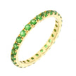 18K Yellow Gold and Tsavorite Garnet Eternity Ring