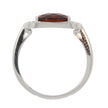 14K White Gold Garnet and Diamond Ring
