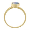 14K Yellow Gold and Bezel Set Triangular Australian Boulder Opal Ring