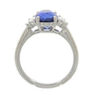 Platinum And Cushion Cut Blue Sapphire And 