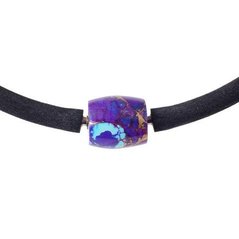 Reconstructed Turquoise Barrel Vario Clasp