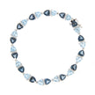14K White Gold Blue Topaz and Diamond Bracelet