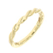 14K Yellow Gold Twist Wedding Band, with Quilted Patterned Interior