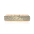14K White Gold 6mm Men's Wedding Band with Hammer Satin Finish Center And Polished 14K Red Gold Edges Size 57 (German)