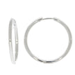 Sterling Silver Large Hinged Hoop Earrings.