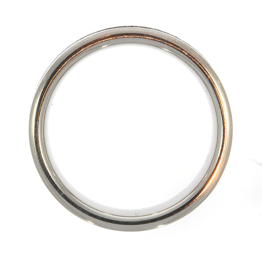 Serinium 8mm Gents Wedding Band with Photo Realistic Mountain Pattern