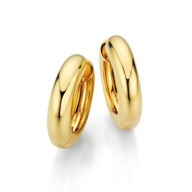 18K Yellow Gold Formed Hoop Earrings