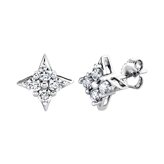 14K White Gold and Diamond 